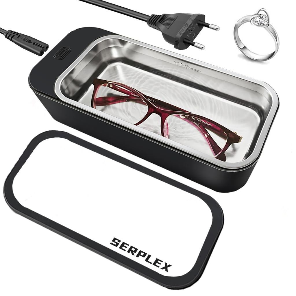 HASTHIP 42 kHZ Portable Professional Ultrasonic Mini Jewelry Cleaner with Stainless Steel 450ml Chamber for Cleaning Jewelry, Eyeglasses, Watches, Ring, Necklaces HASTHIP 42 kHZ Portable Professional Ultrasonic Mini Jewelry Cleaner with Stainless Steel 450ml Chamber for Cleaning Jewelry, Eyeglasses, Watches, Ring, Necklaces